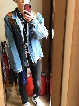 「WVM（ダブルヴイエム）のアイテム（ジャケット/アウター）」を使った、ミナミさん（メンズ・178cm）の冬コーディネート