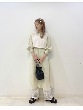 「Kastane」｜「アイテム（シャツワンピース）」を使った、gumiさん（レディース・156cm）の夏コーディネート