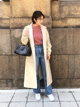 「アイテム（サングラス）」を使った、みささん（レディース・162cm）の春コーディネート