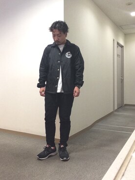 「BAYFLOW(BAYFLOW)」｜「アイテム（ナイロンジャケット）」を使った、よんさん（メンズ・166cm）の春コーディネート