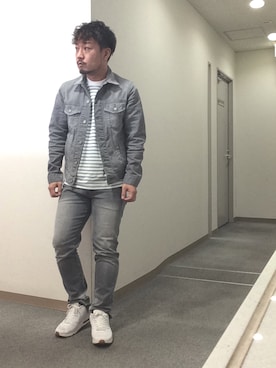 「BAYFLOW(BAYFLOW)」｜「アイテム（デニムジャケット）」を使った、よんさん（メンズ・166cm）の春コーディネート