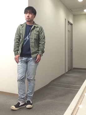 「Lightning Bolt（ライトニングボルト）のアイテム」を使った、よんさん（メンズ・166cm）の春コーディネート