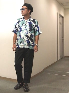 「NOLLEY’S（ノーリーズ）のアイテム（シューズ）」を使った、よんさん（メンズ・166cm）の夏コーディネート