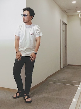 「黒パンツ」｜よんさん（メンズ・166cm）の夏コーディネート