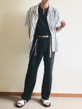 かわさん（メンズ・182cm）の夏コーディネート