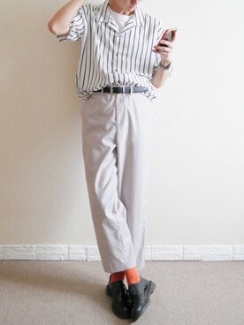 かわさん（メンズ・182cm）の夏コーディネート