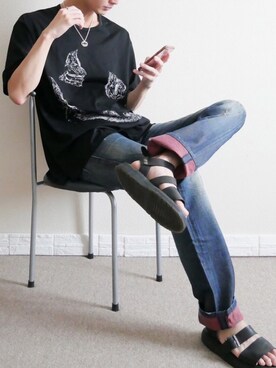 かわさん（メンズ・183cm）の夏コーディネート