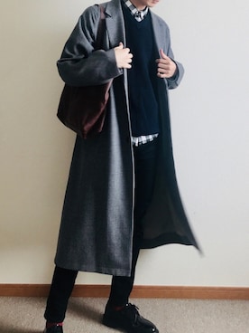 かわさん（メンズ・182cm）の冬コーディネート