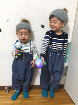 「90cm」｜「アイテム（その他）」を使った、tetsuさん（キッズ・110cm）の秋コーディネート