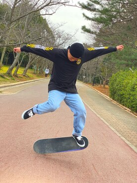 「spitfire（スピットファイア）のアイテム」を使った、しんぺーさん（メンズ・170cm）の春コーディネート