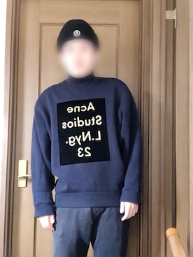 「ADER error」｜「アイテム（ニットキャップ/ビーニー）」を使った、aribyさん（メンズ・173cm）の冬コーディネート