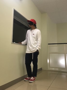 「RED KAP（レッドキャップ）のアイテム（スラックス）」を使った、sho-1さん（メンズ・171cm）の秋コーディネート