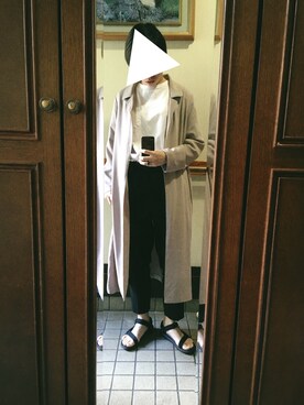 「EMODA」｜「アイテム（スラックス）」を使った、Yuka さん（レディース・165cm）の春コーディネート