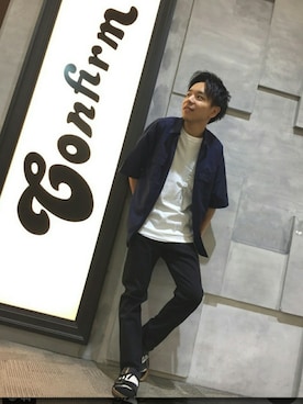 「Lee（リー）のアイテム（サンダル）」を使った、まさとさん（メンズ・161cm）の夏コーディネート