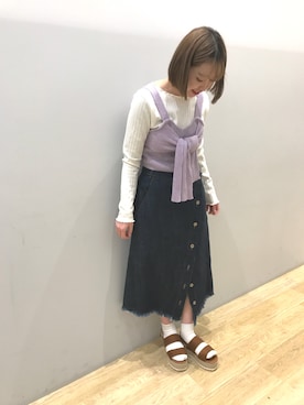 「wearsinc（ウエアーズインク）のアイテム」を使った、Mayuさん（レディース・149cm）の春コーディネート