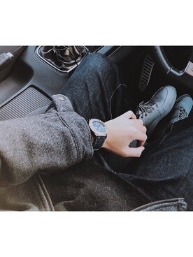 「united arrows」｜「アイテム（ブルゾン）」を使った、うーさん（メンズ・167cm）の冬コーディネート