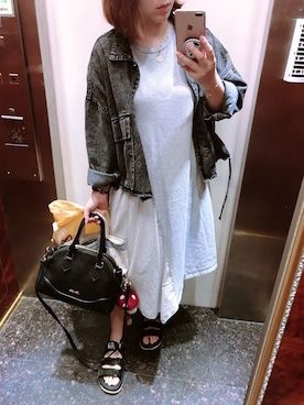 「OOPS（ウップス）のアイテム（ワンピース/ドレス）」を使った、千千さん（レディース・162cm）の秋コーディネート