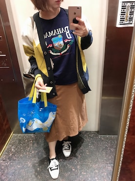 「OOPS（ウップス）のアイテム」を使った、千千さん（レディース・162cm）の秋コーディネート