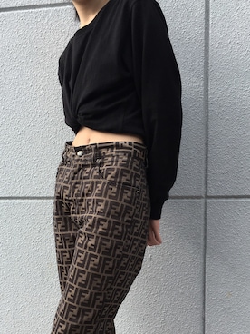 「FENDI（フェンディ）のアイテム（パンツ）」を使った、yoshieさん（レディース・160cm）の秋コーディネート