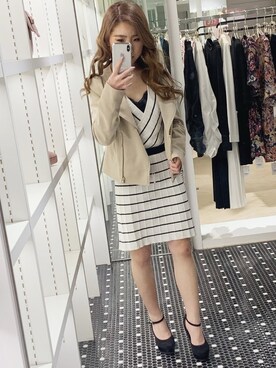 「LIPSERVICE（リップサービス）のアイテム（ジャケット/アウター）」を使った、mizukiさん（レディース・147cm）の春コーディネート