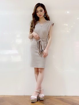 「LIPSERVICE（リップサービス）のアイテム（ワンピース/ドレス）」を使った、mizukiさん（レディース・147cm）の夏コーディネート