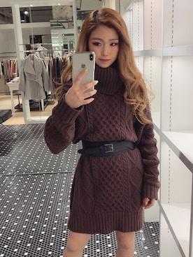 「LIPSERVICE（リップサービス）のアイテム（ワンピース/ドレス）」を使った、mizukiさん（レディース・147cm）の秋コーディネート