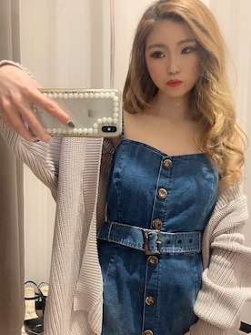 「LIPSERVICE（リップサービス）のアイテム（ワンピース/ドレス）」を使った、mizukiさん（レディース・147cm）の春コーディネート
