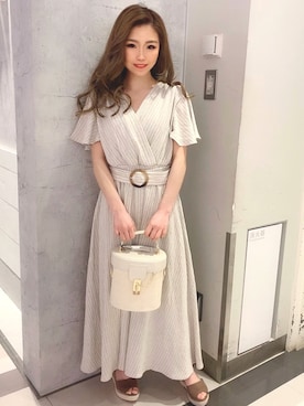 「LIPSERVICE（リップサービス）のアイテム（ワンピース/ドレス）」を使った、mizukiさん（レディース・147cm）の春コーディネート
