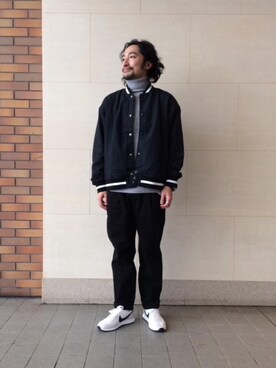 「Champion（チャンピオン）のアイテム（ブルゾン）」を使った、伊東 翔さん（メンズ・180cm）の冬コーディネート