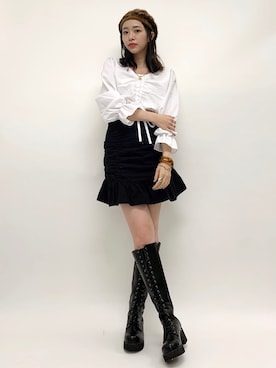 「WC（ダブル シー）のアイテム」を使った、えみさん（レディース・160cm）の夏コーディネート