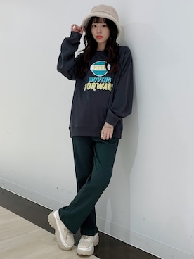 「WEGO（ウィゴー）のアイテム（ハット）」を使った、えみさん（レディース・160cm）の秋コーディネート