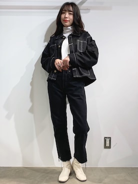 「ANGIE（アンジー）のアイテム」を使った、えみさん（レディース・160cm）の冬コーディネート