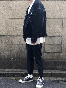 「kutir（クティール）のアイテム（デニムジャケット）」を使った、YUKIさん（メンズ・166cm）の春コーディネート