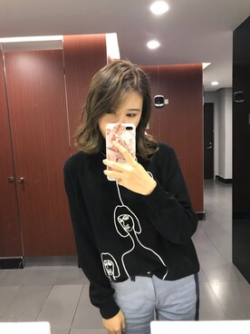 「O（オー）のアイテム（トップス）」を使った、Chestnut的春天さん（レディース・170cm）の秋コーディネート