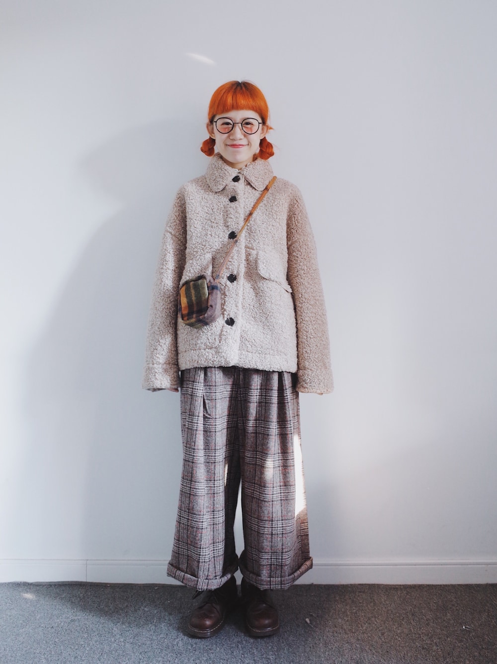 「冬コーデ、ootd、低身長」｜「sdokoのアイテム（ブルゾン、ベージュ系）」を使った、王喜儿さん（レディース・156cm）の冬コーディネートの1枚目の写真