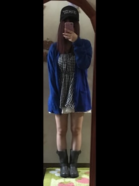 「WC（ダブル シー）のアイテム（キャップ）」を使った、アラレさん（レディース・154cm）の春コーディネート