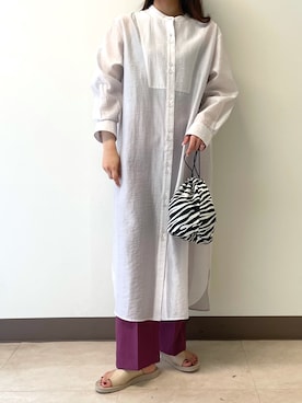 「シアーシャツワンピース」｜yanyuiさん（レディース・158cm）の春コーディネート
