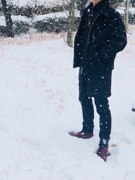 「HARE（ハレ）のアイテム（その他アウター）」を使った、うーとさん（メンズ・168cm）の冬コーディネート