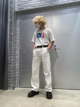 HYSTERIC GLAMOURラゾーナ川崎プラザ店｜YUDAI使用「HYSTERIC GLAMOUR（STILL ROLLING Tシャツ）」的時尚穿搭