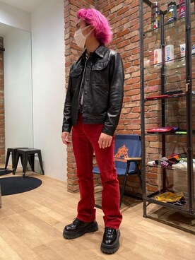 「半袖シャツ」｜「アイテム（その他アウター）」を使った、YUDAIさん（メンズ・168cm）の秋コーディネート