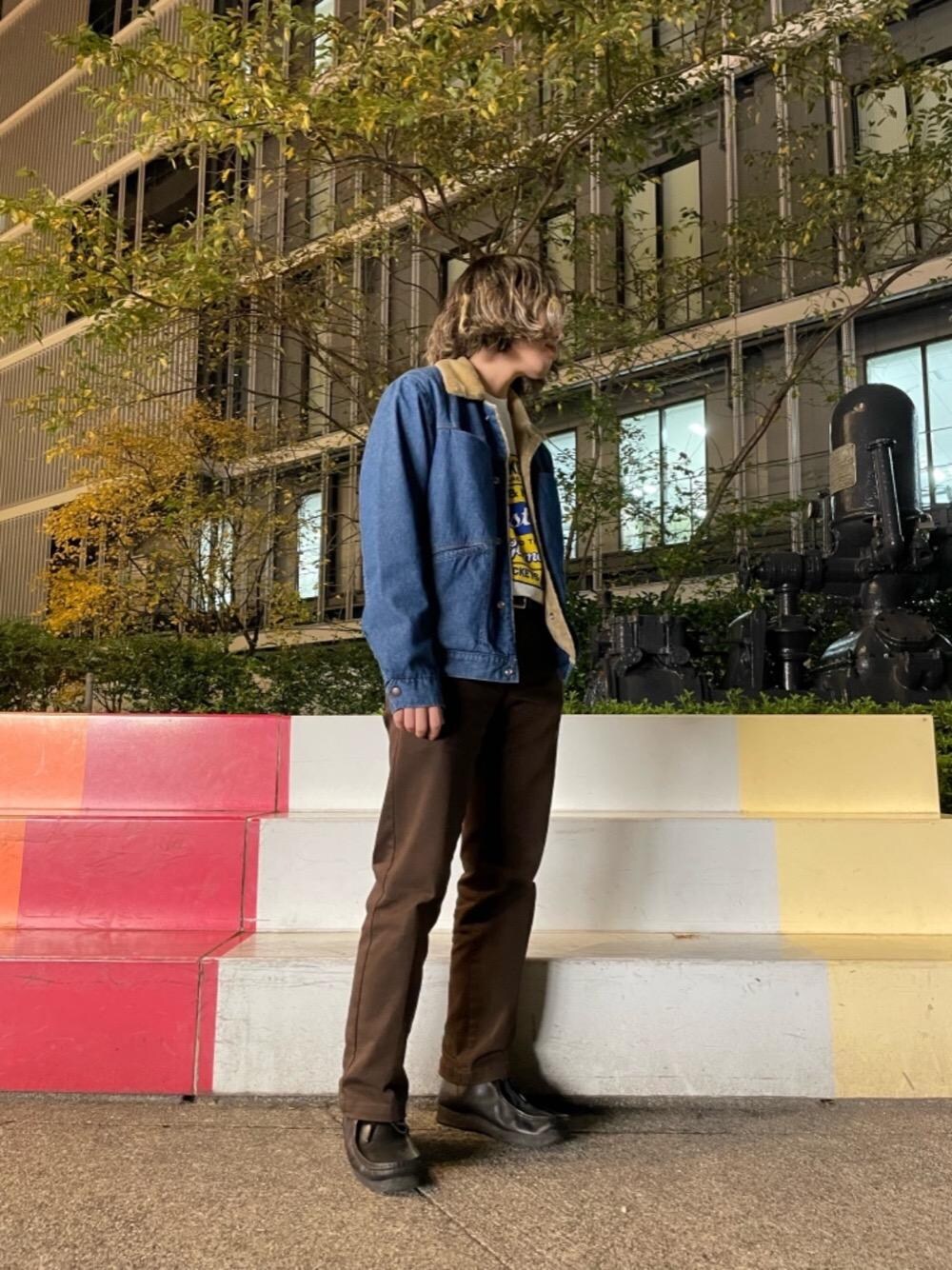 「冬コーデ、カジュアルコーデ、ヒステリックグラマー、HYSTERICS、アメカジコーデ、thee hysteric xxx、ロンt、hysteric glamour、90'sコーデ、秋🍁コーデ」｜「HYSTERIC GLAMOURのWOMAN ON SKULL PICKウォレットチェーン（ウォレットチェーン、シルバー系）」を使った、YUDAIさん（メンズ・168cm）の秋コーディネートの1枚目の写真