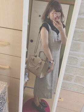 「アイテム（腕時計、パープル系）」を使った、maasa.さん（レディース・156cm）の秋コーディネート