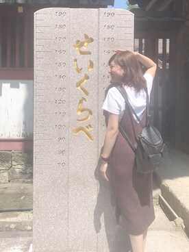 「アイテム（腕時計、パープル系）」を使った、maasa.さん（レディース・156cm）の秋コーディネート