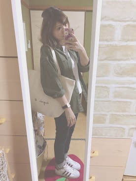 「アイテム（腕時計、パープル系）」を使った、maasa.さん（レディース・156cm）の秋コーディネート