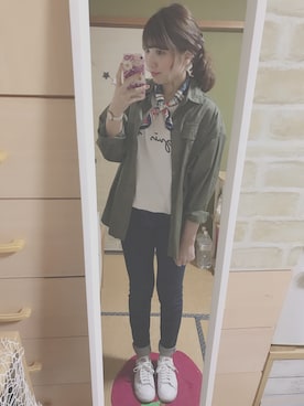 「ANEMONE（アネモネ）のアイテム（その他ヘアアクセサリー）」を使った、maasa.さん（レディース・156cm）の春コーディネート