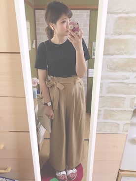 「アイテム（腕時計、パープル系）」を使った、maasa.さん（レディース・156cm）の秋コーディネート