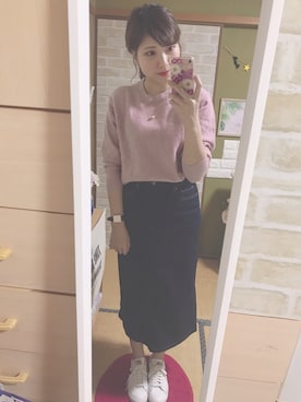 「アイテム（腕時計、パープル系）」を使った、maasa.さん（レディース・156cm）の秋コーディネート