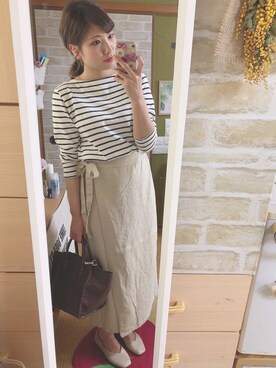 「ANEMONE（アネモネ）のアイテム（その他ヘアアクセサリー）」を使った、maasa.さん（レディース・156cm）の春コーディネート