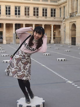 「MSGM（エムエスジーエム）のアイテム（スウェット）」を使った、ほしいもゆゆさん（レディース・160cm）の秋コーディネート
