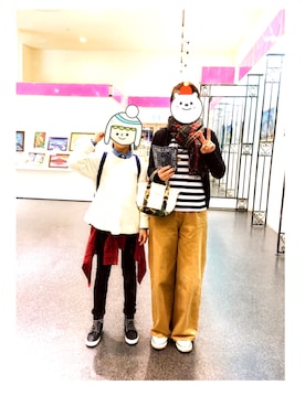 「タータンチェック」｜立川さんさん（レディース・157cm）の冬コーディネート